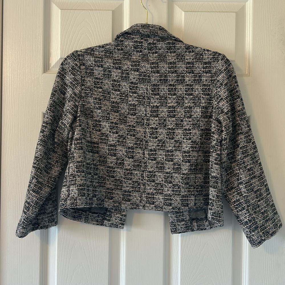 NWOT Shelby & Palmer Shimmer Tweed Cropped Blazer Jacket Size Small - Picture 3 of 8